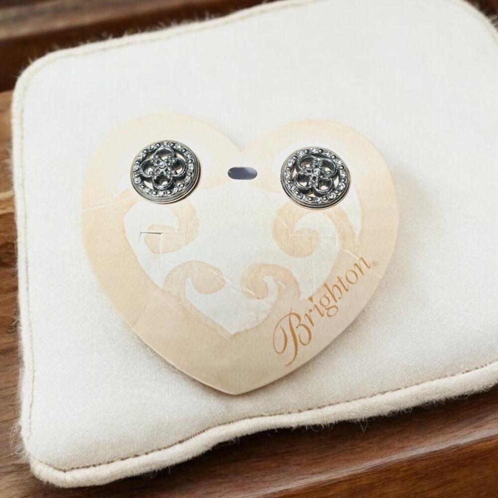 Brighton with Swarovski floral accent post earrings